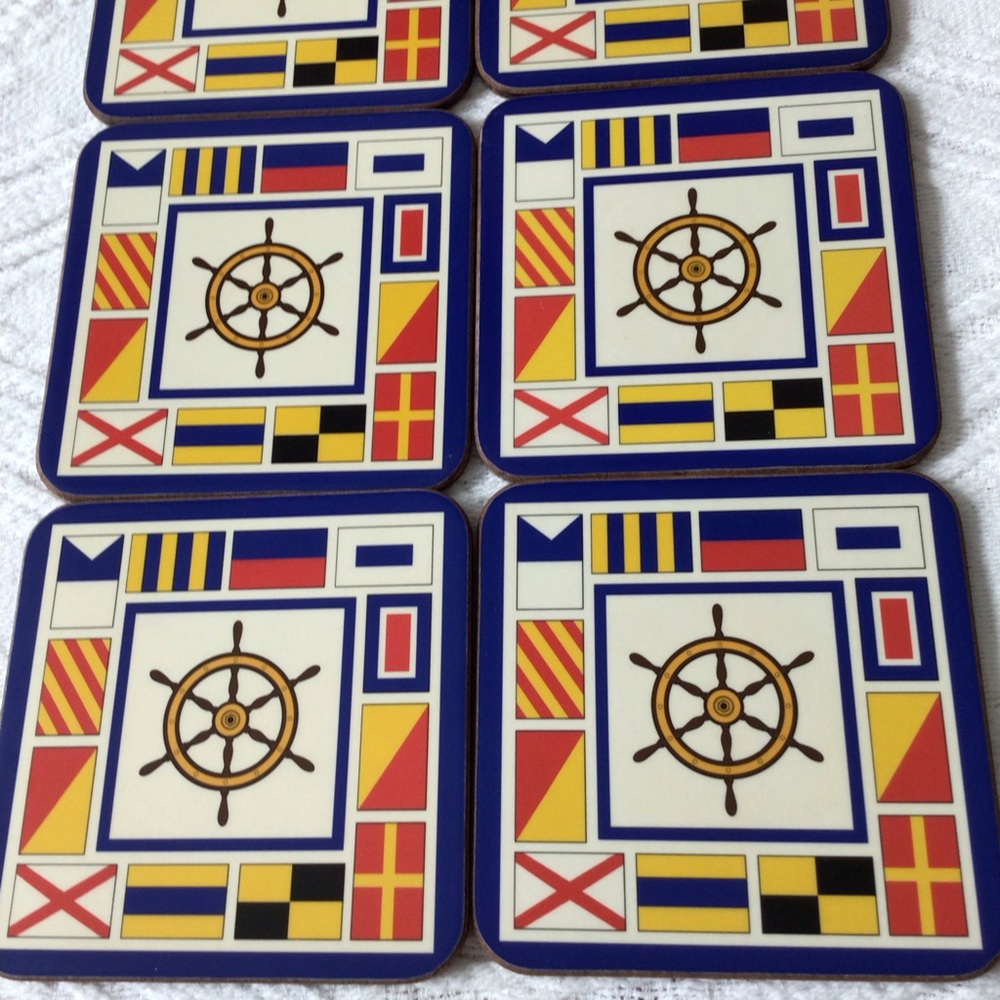 Nautical theme: Vintage Pimpernel Coaster Set